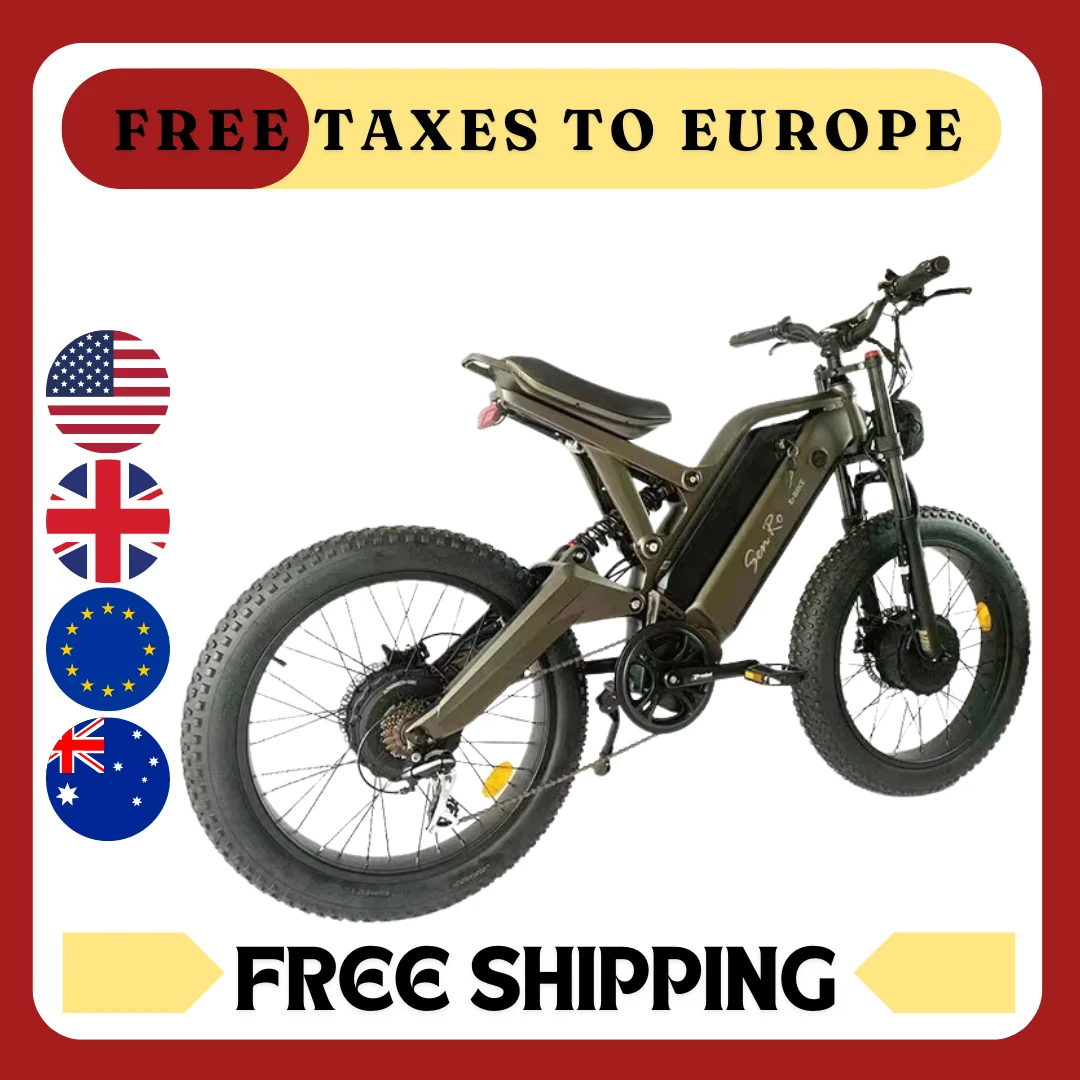 Двойной Электрический двойной привод 1000 Вт * 2 складываемый электровелосипед