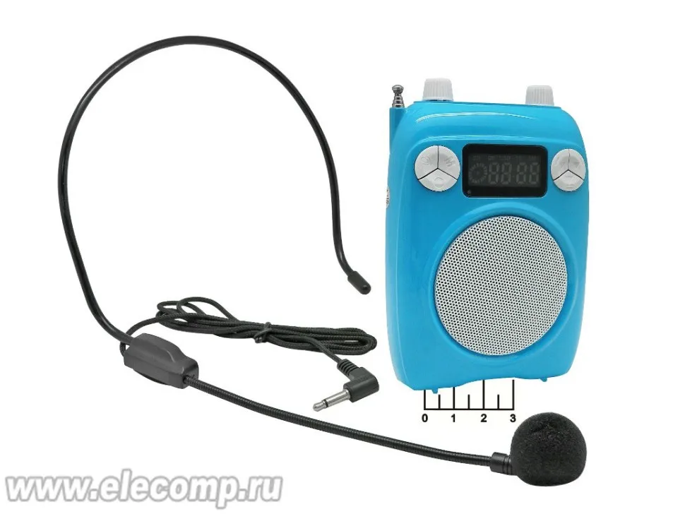 Мегафон поясной ПМ-8 головной микрофон + USB + з/у