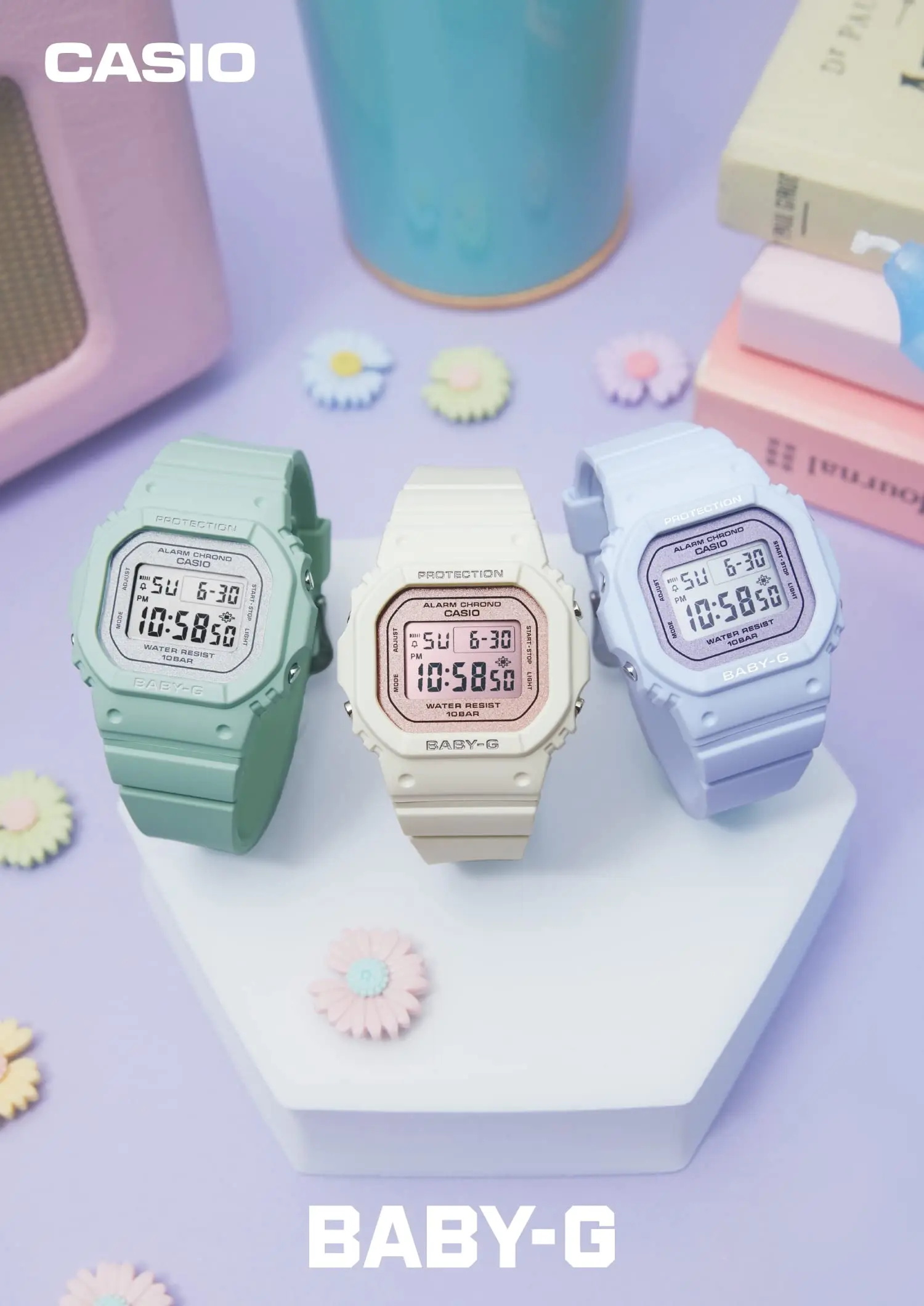 Часы Baby Gee Белые [Casio] [] BGD-565SC-4JF женские
