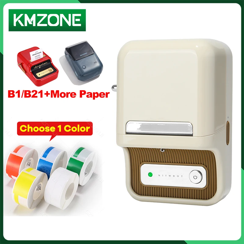 

Niimbot B21 B1 Thermal Printer Mini Portable Self-adhesive Sticker Bluetooth Label Maker with Optional Labels Tape Price Tag