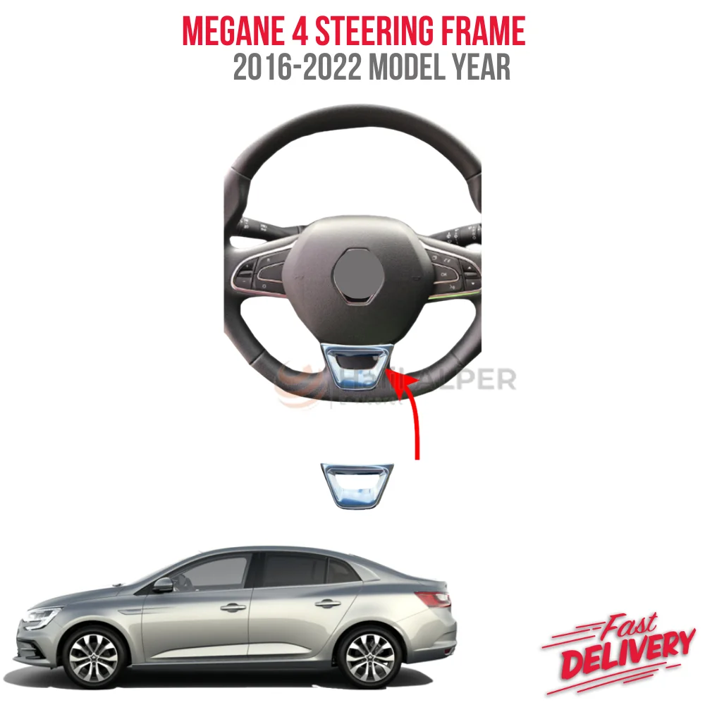 

Steering Frame Megane 4 Stainless Steel Gray Trim Sticker Megane 4 HB Sedan Interior Car Accessories 2016-2022