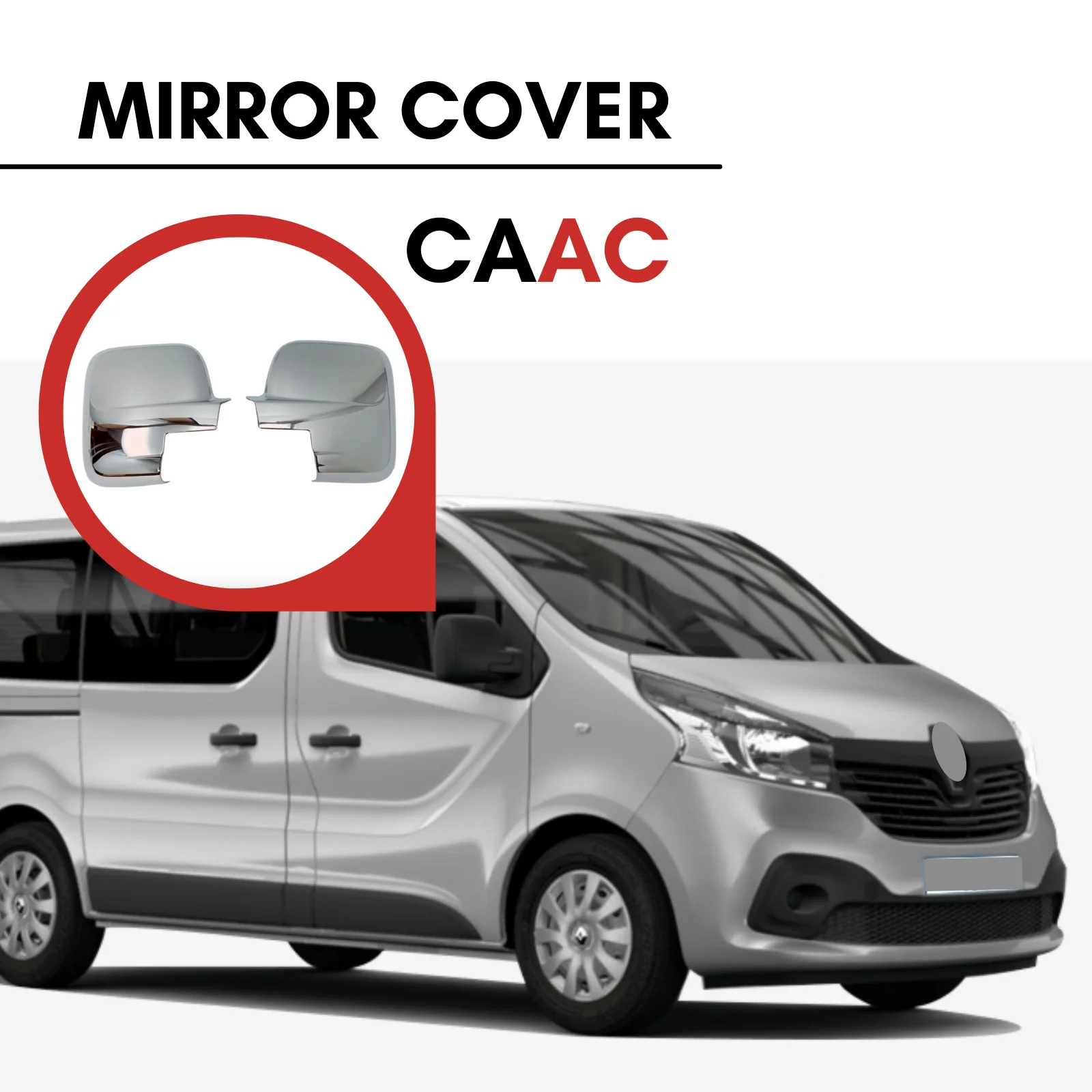 

FOR RENAULT TRAFIC 3 2014-2021 2 PCS ABS CHROME SIDE MIRROR COVER BRIGHT PROTECTION MODIFIED PROTECTION NEW SEASON PERFORMANCE DURABLE