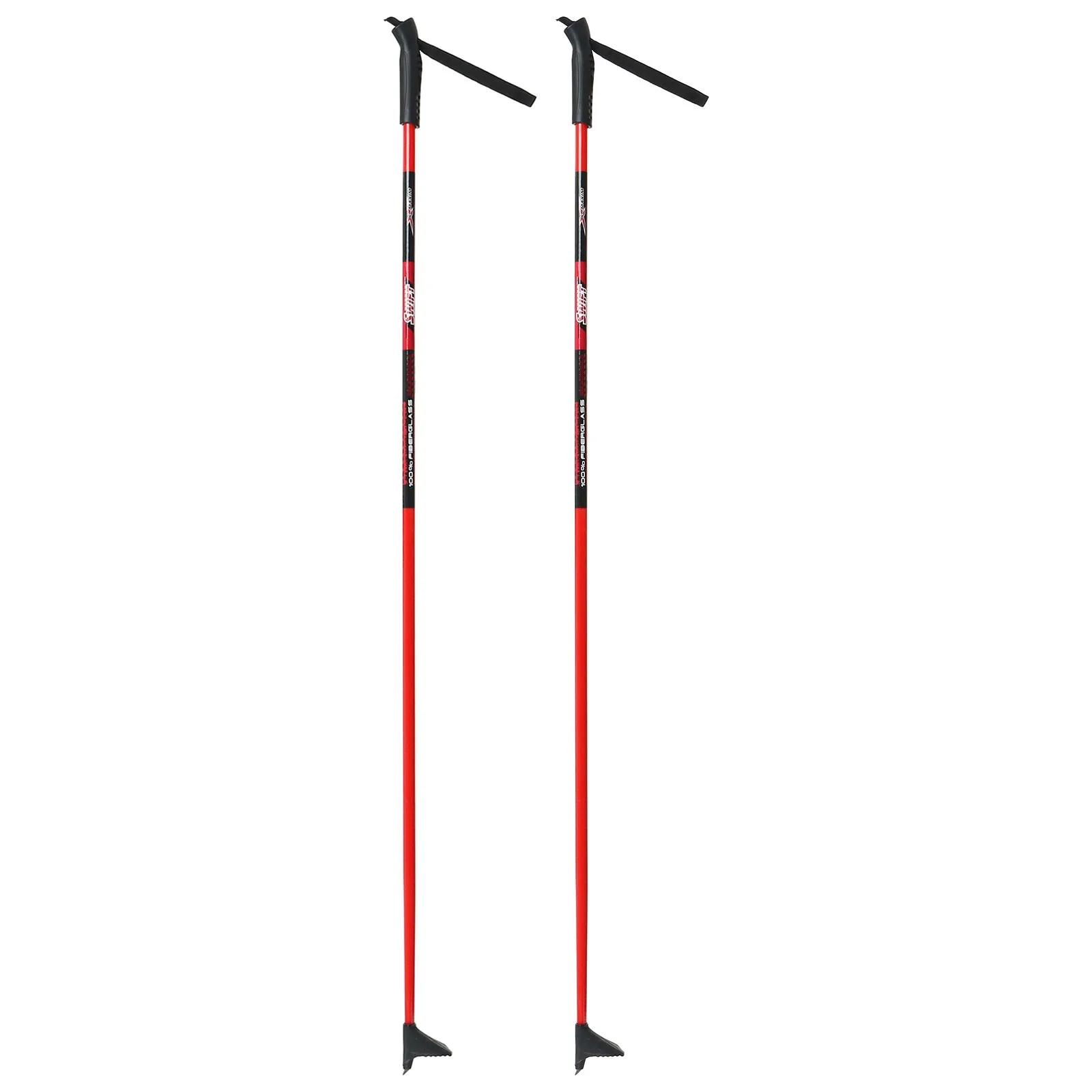 Палки лыжные стеклопластиковые длина 135 см цвета микс