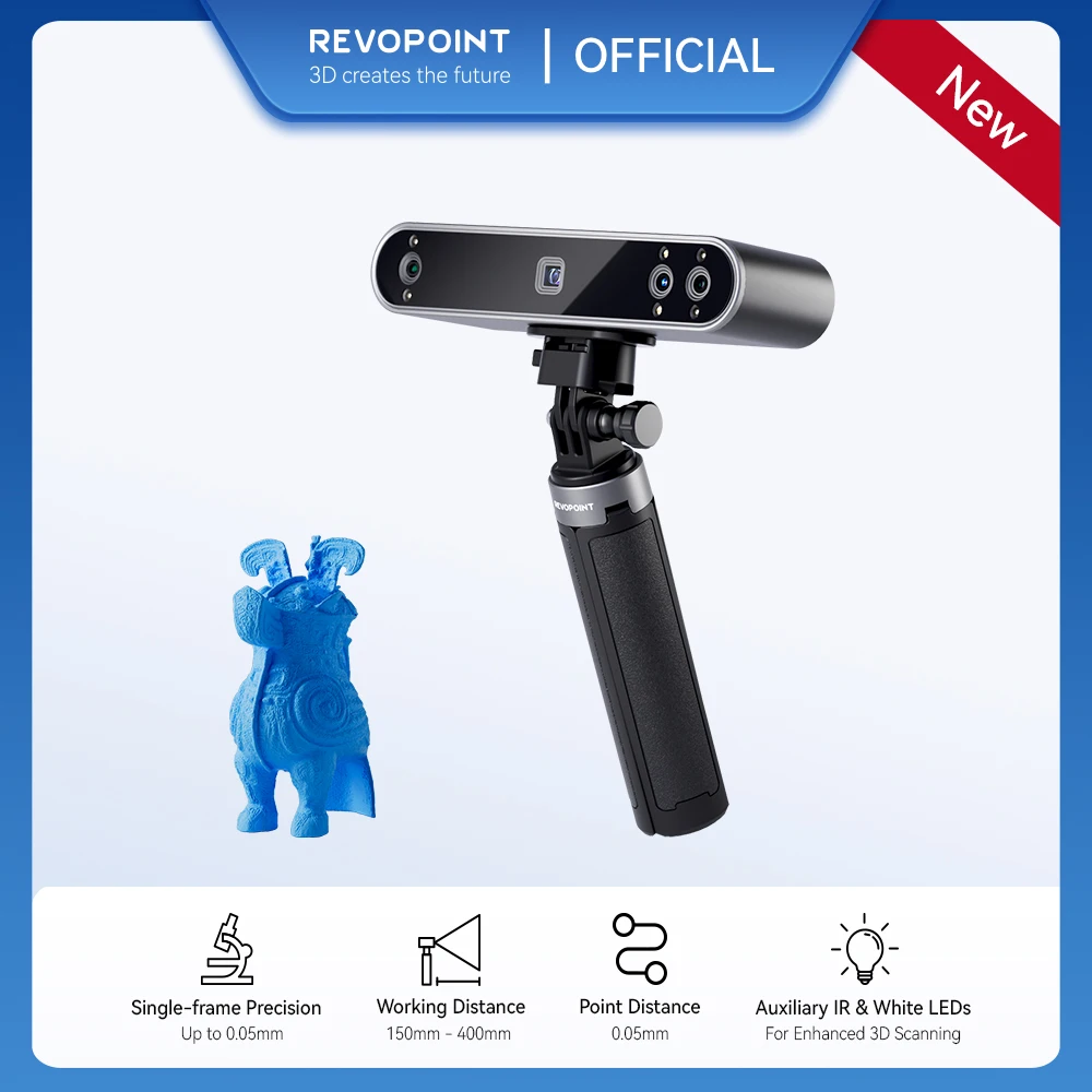 POP 3 3D High-Precision Scanner The Handheld 3D Scanner with Color Scans - STANDARD EDITION