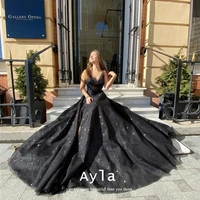 glitter black maxi prom dresses princess tulle sweep train robes de soir%c3%a9e black %d9%81%d8%b3%d8%a7%d8%aa%d9%8a%d9%86 %d8%a7%d9%84%d8%b3%d9%87%d8%b1%d8%a9 prom dresses 2022 luxury gowns