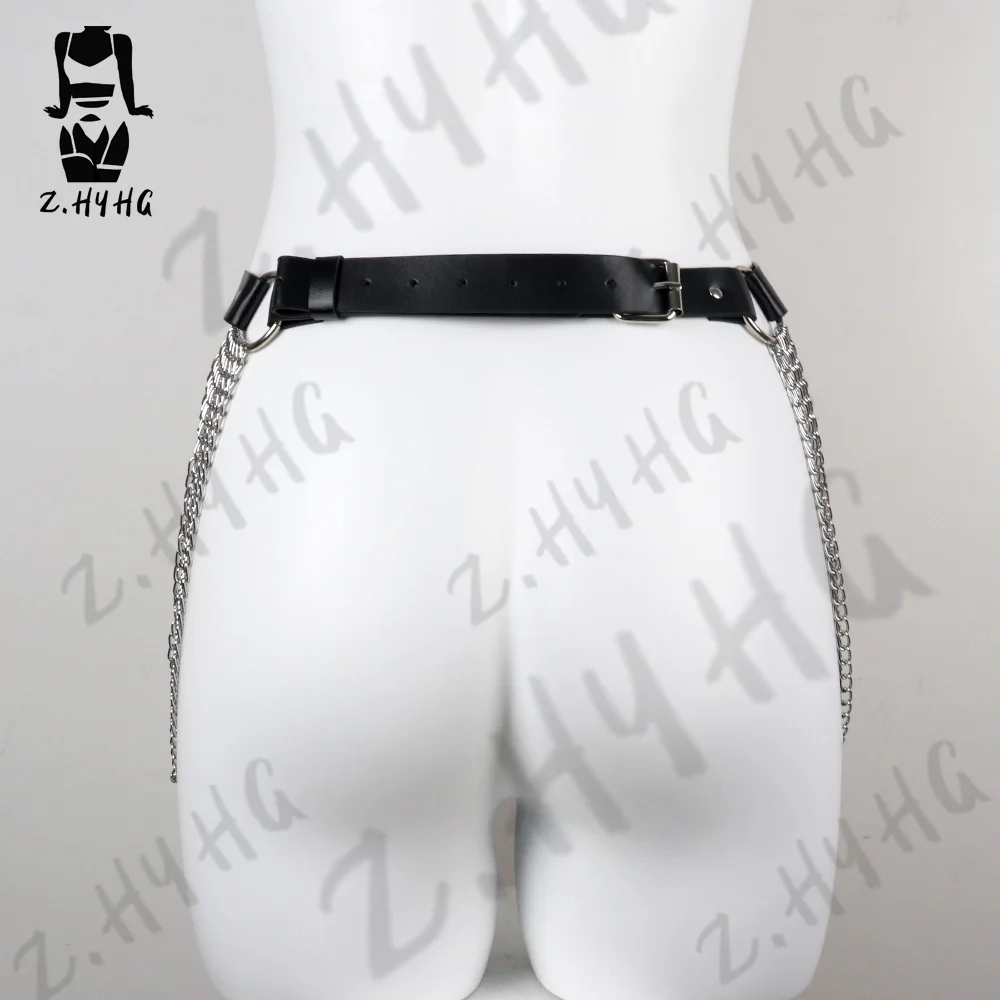 Sexy Harness Bondage For Women Body Chain Lingerie Faux Leather Punk Erotic Adult Bondage Strap Suspender Accessories