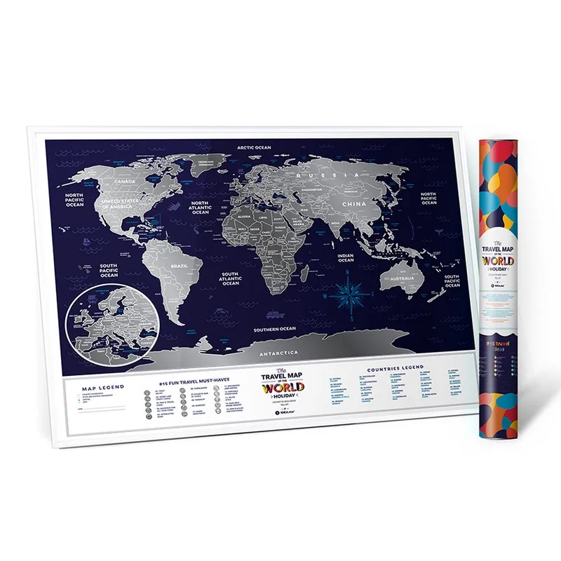 Scratch world map Holiday World Travel Map | Maps &amp Atlases