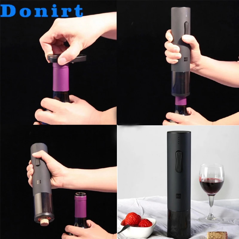 HUOHOU Electric Wine Opener Automatic Corkscrew Wine Openers for Beer Rechargeable Bottle Opener Foil Cutter Bar Can Opener