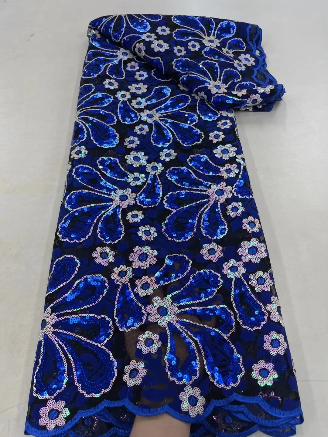 

2023 Африканский Высококачественный бархатный вырез, нигерийские блестки, французская Тюлевая кружевная ткань, одежда 5 ярдов для «сделай сам», Свадебное женское платье