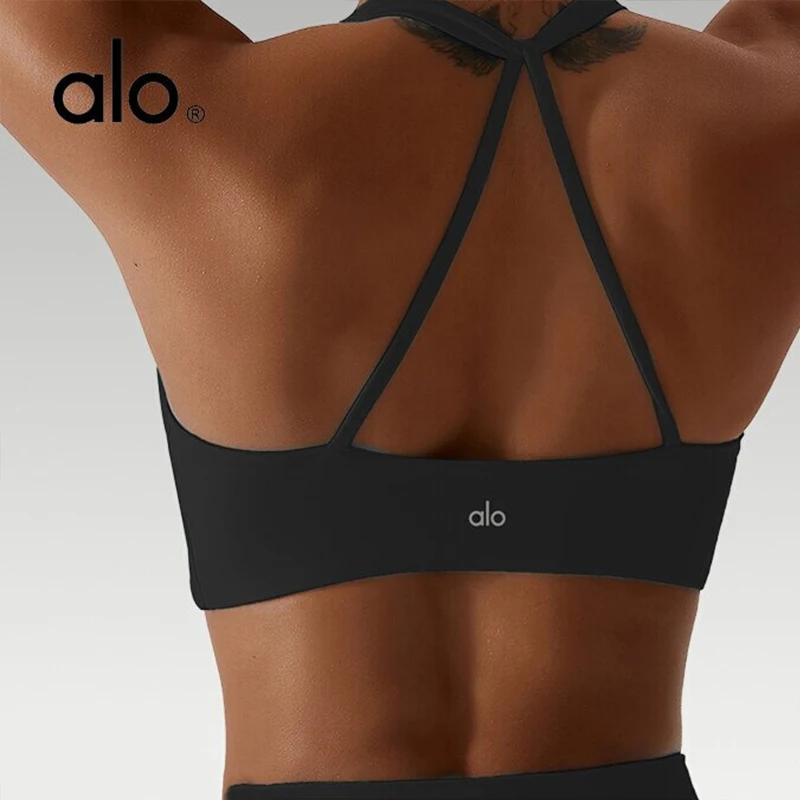 Одежда для йоги в стиле ALO белый женский бюстгальтер плотный быстросохнущий