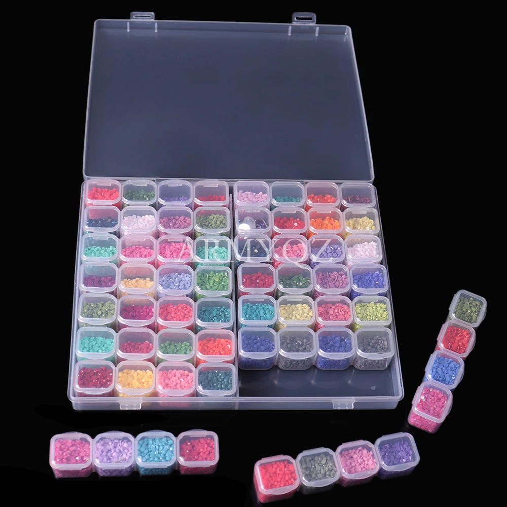 

Шкатулка для ювелирных украшений, органайзер для хранения бусин, 56/28 ячеек