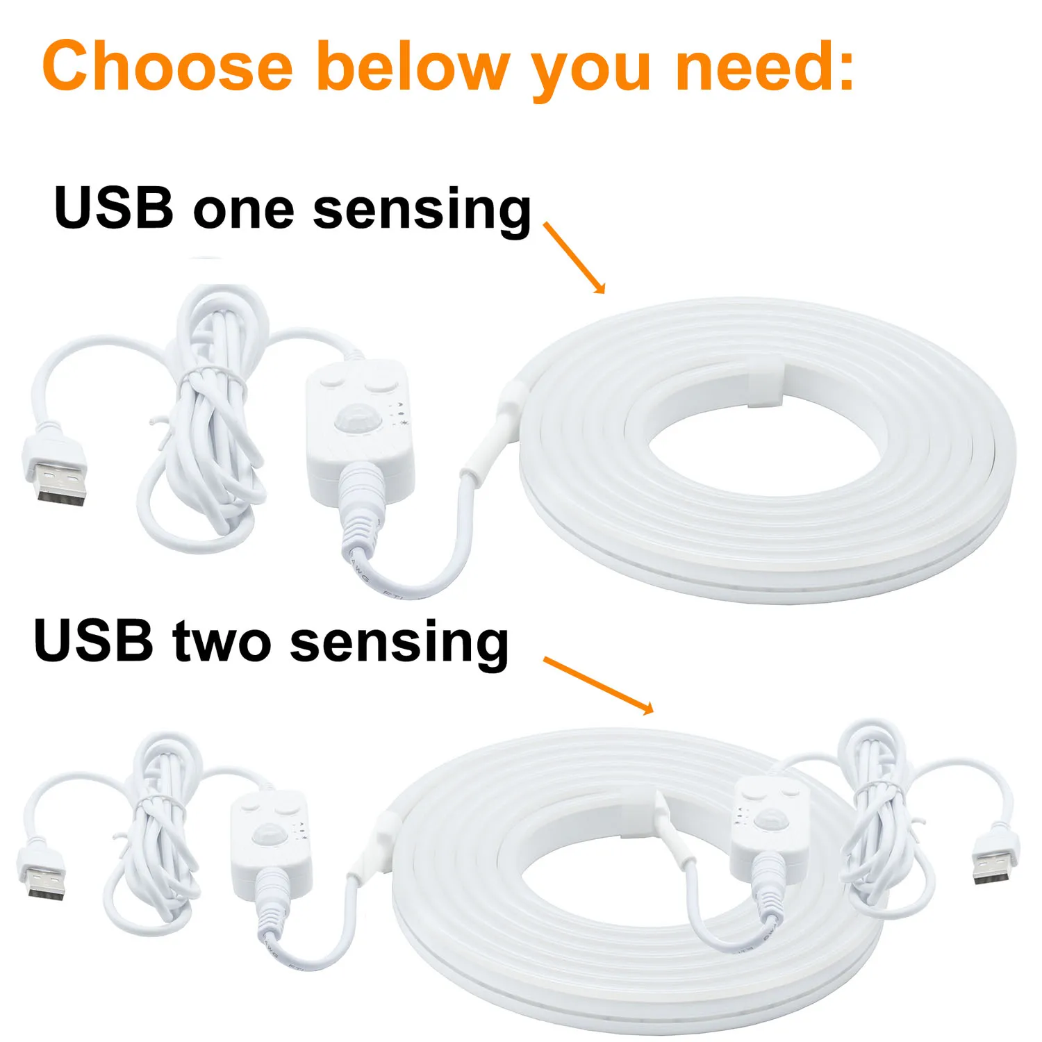 Светильник неоновый с датчиком движения для кухонного шкафа 5 в постоянного тока