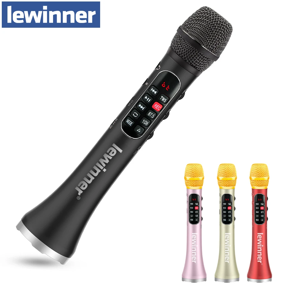 Najtaniej Lewinner L-699 Profesjonalny Mikrofon Karaoke Bezprzewodowy Głośnik Przenośny Mikrofon Bluetooth Do Obsługi Telefonu Nagrywanie TF Play