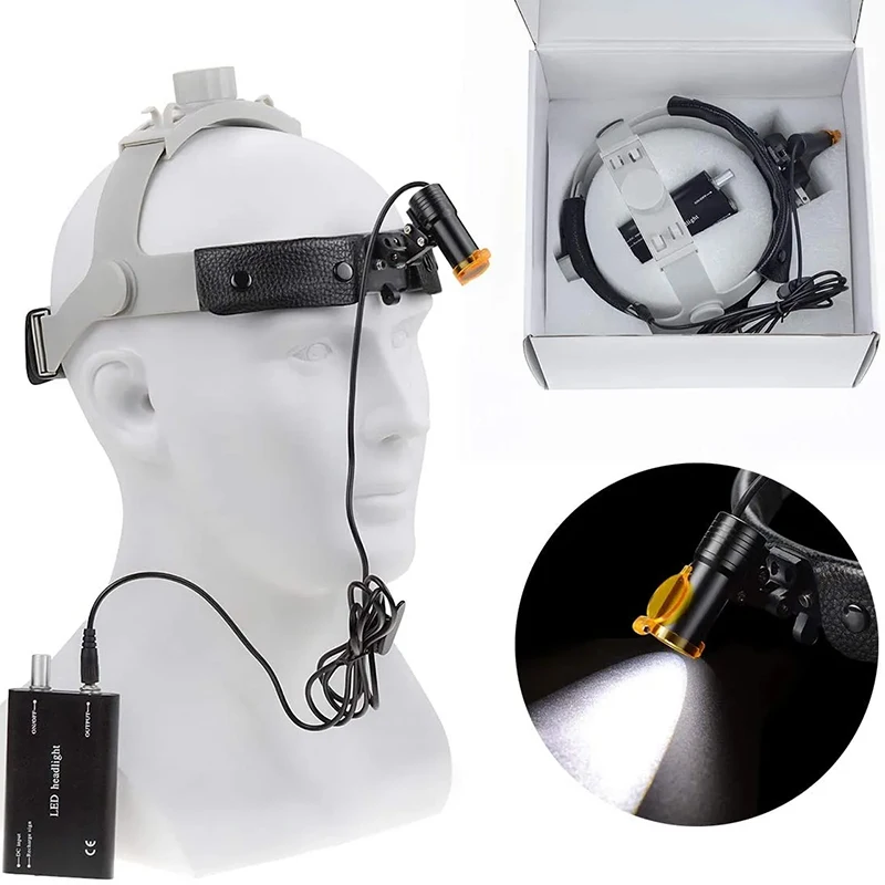 

Professional Dentistry 5W LED Headlight Dentist Lamp With Yellow Optical Filter For Medical Surgical Headlight