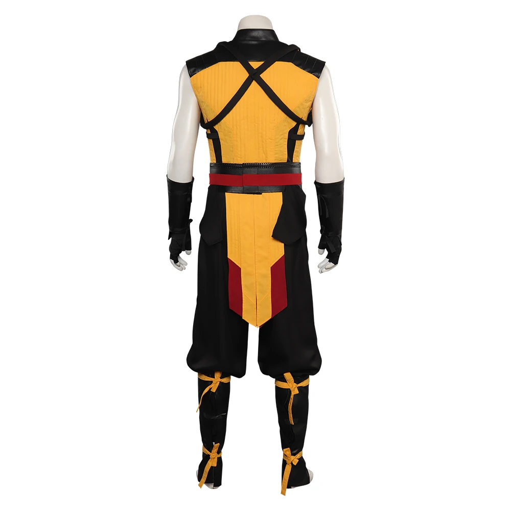 Фото Костюм для косплея Mortal Kombat Scorpion, мужские костюмы, фантастическая одежда для ролевых игр, костюм для Хэллоуина, карнавала, детской одежды №2