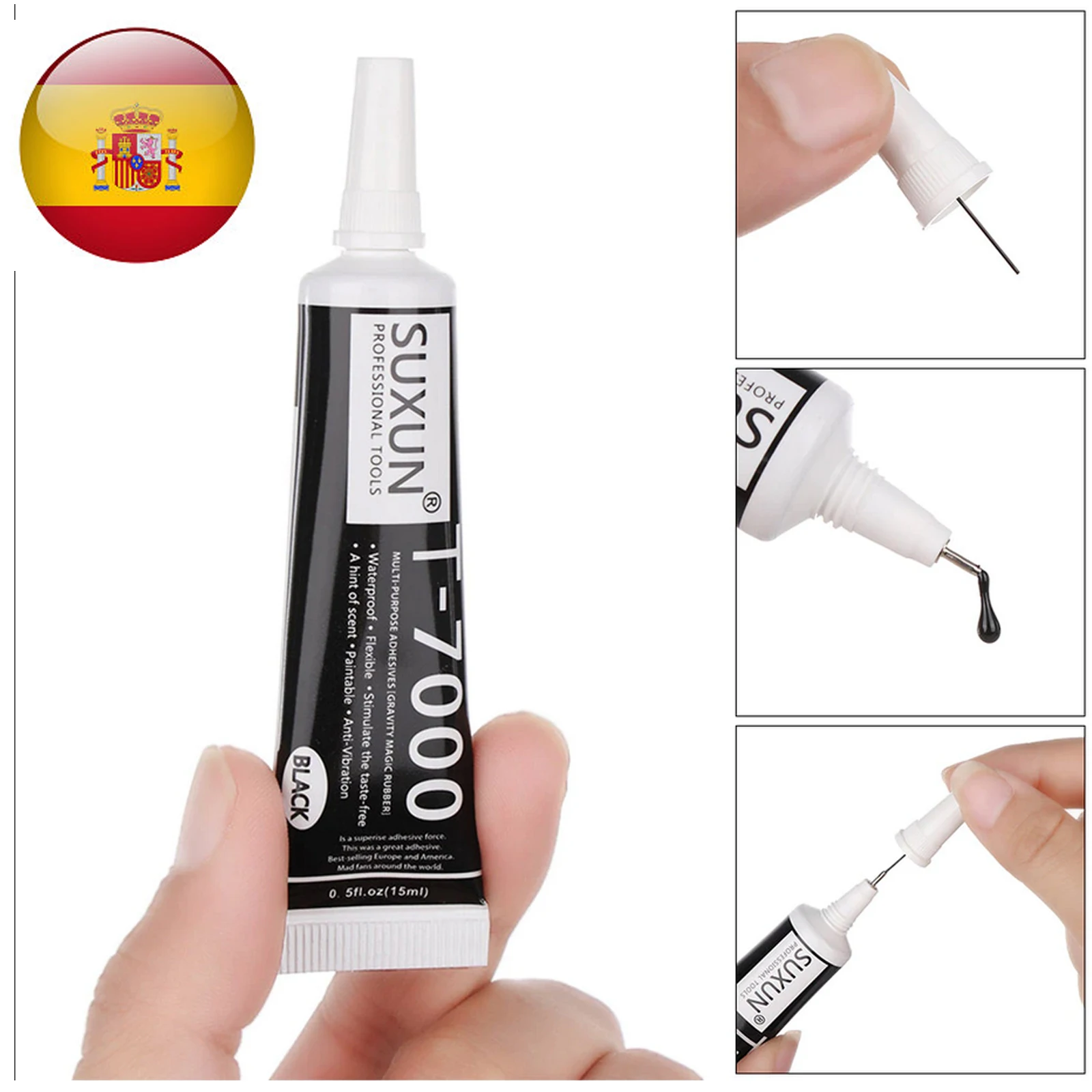Colla Adesiva Universale T-7000 3Ml / 10Ml / 15Ml Colore Nero Per Schermo Lcd Touch Mobile Tablet Industriali Gioielli Ceramica Fai Da Te