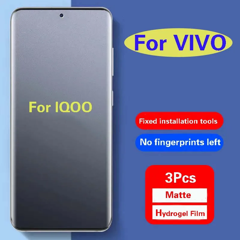 IQOO10Pro X90Pro X80Pro + матовая Гидрогелевая пленка для VIVO X70Pro + X60Pro X50 Защитная пленка для экрана IQOO 9Pro IQOO8Pro IQOO7Pro Soft NEX3S