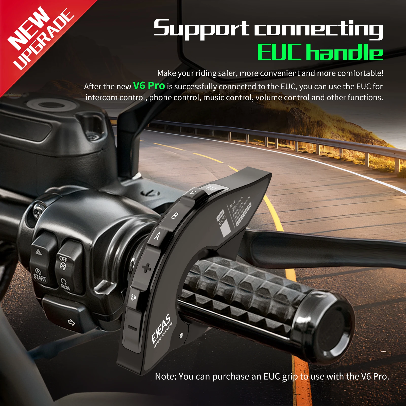 Мотогарнитура для шлема Bluetooth 5 1 6 динамиков дистанционное управление