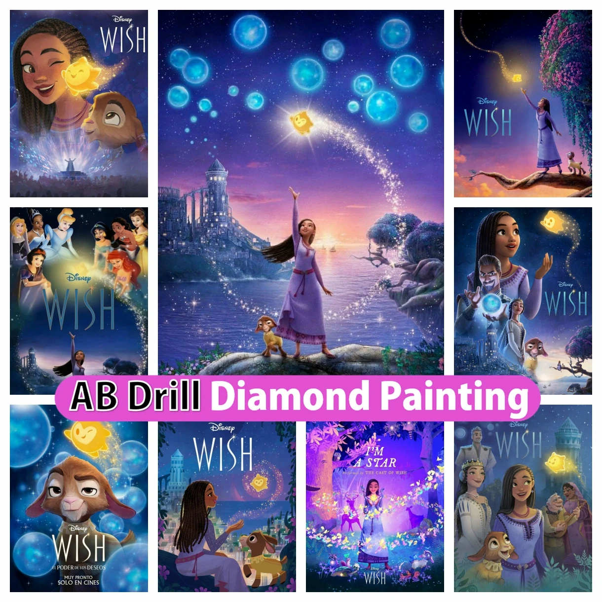Disney Wish AB Алмазная картина Мозаика Вышивка Мультфильм крестиком Стразы Ручной