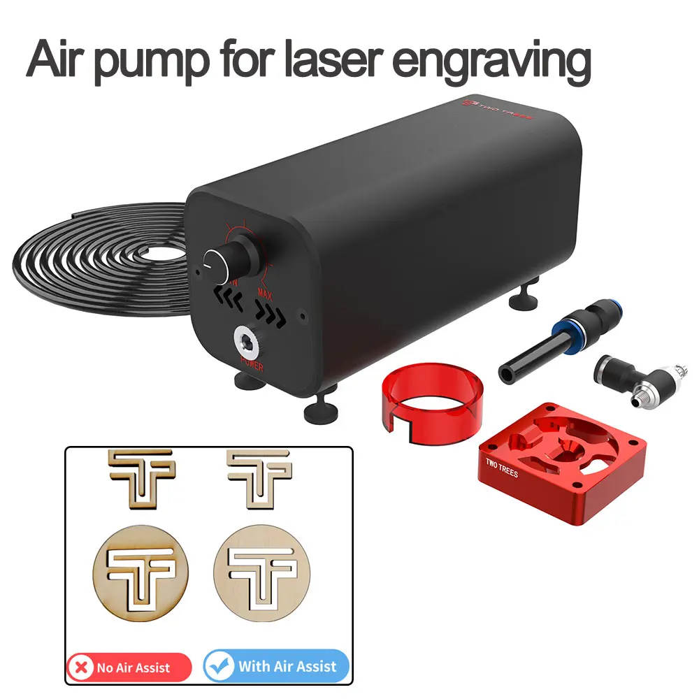 

Twotrees 36W Air Pump Laser Engraved Air Assist Pump for TTS-55 TS2 TS3 Laser Engraving & Cutting Machine Big Airflow Low Noise