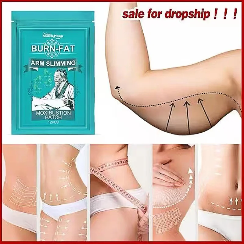 

Thin Arm Moxibustion Paste Lazy Slimming Hot Compress Patch To Burn Fat Suitable For Obese People 12pcs