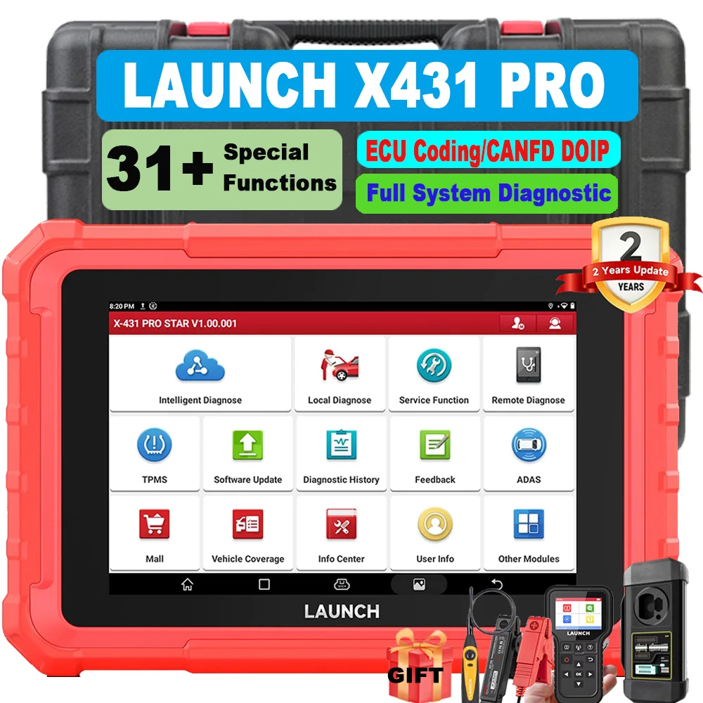 Диагностический сканер Launch X431 PRO Star диагностический инструмент OBD2 с 31 + функциями