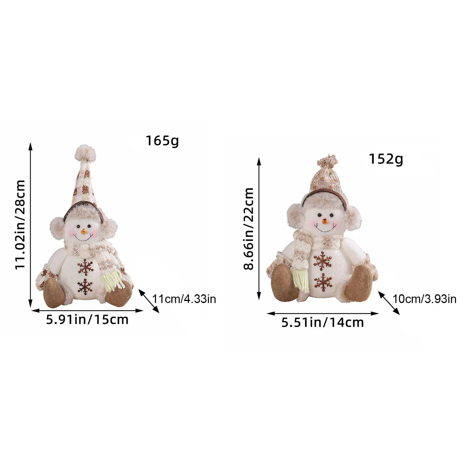 Плюшевый снеговик в стиле северного оленя для праздничного настроения