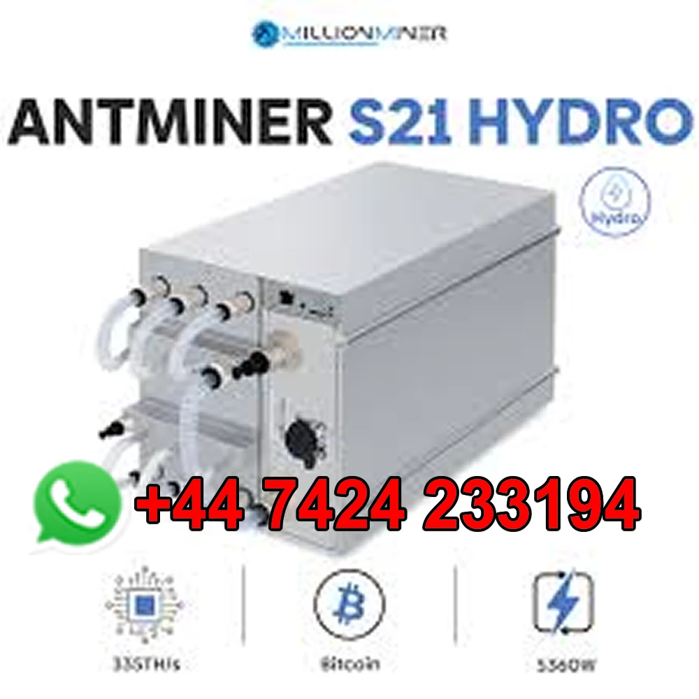 DC Bitmain Antminer S21 XP Hyd 473Th/s BTC Miner ASIC BITCOIN Mining Rig We Finance
