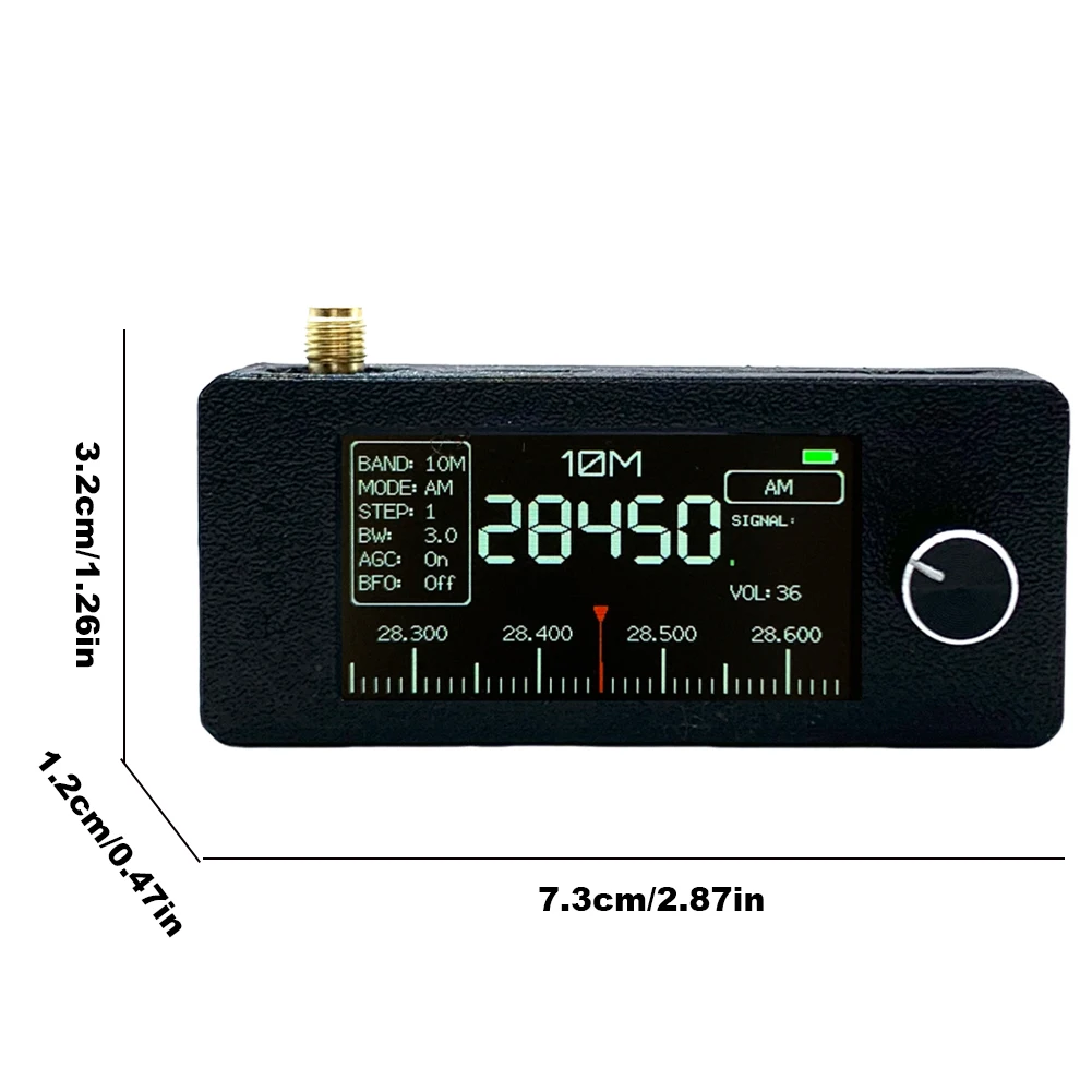 SI4732 0 5-108 МГц Карманный мини-радиоприемник LSB USB AM FM /AM Радио 1 9-дюймовый IPS экран HF SW