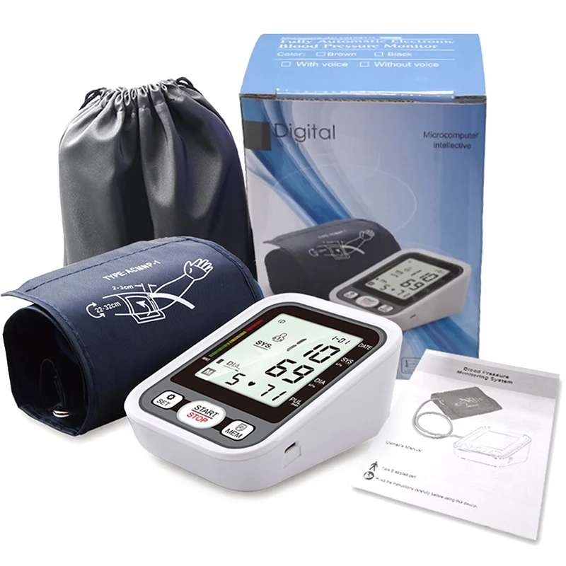 

Upper Arm Automatic Blood Pressure Monitor BP Sphygmomanometer Pressure Meter Digital Tonometer for Measuring Arterial Pressure
