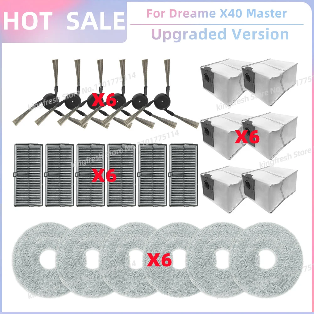 

Совместимые запчасти для ( Dreame X40 Master ) Пылесоса Главный Ролик Боковая Щетка Хепа Фильтр Тряпка для Швабры Пылесборник Аксессуары