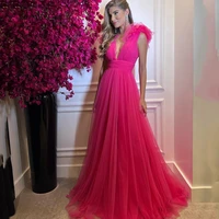 sexy v neck maxi prom dresses rose pink layer vestidos de noche sleeveless %d9%81%d8%b3%d8%a7%d8%aa%d9%8a%d9%86 %d8%a7%d9%84%d8%b3%d9%87%d8%b1%d8%a9 vestidos de noche robes de soir%c3%a9e