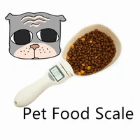 electronic pet food scale measuring bowl weighing spoon feeder dry food dispenser kitchen scale digital display feeding tool