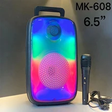 Kinglucky-magic lights speaker for karaoke, 6,5 inch portable subwoofer with bluetooth, USB, TF card, bluetooth, outdoor, new