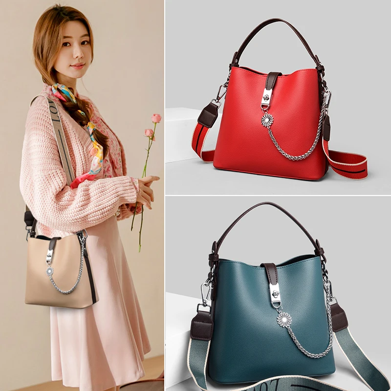 

DICHOS Fashion Anti theft Handbags for Women Luxury Chain Shoulder Bags Designer High Quality Soft Leather Crossbody Bag