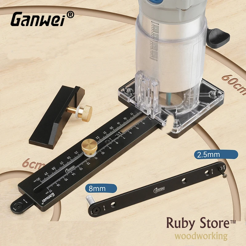 Ganwei Circle Cutting Jig for Router Trimmer
