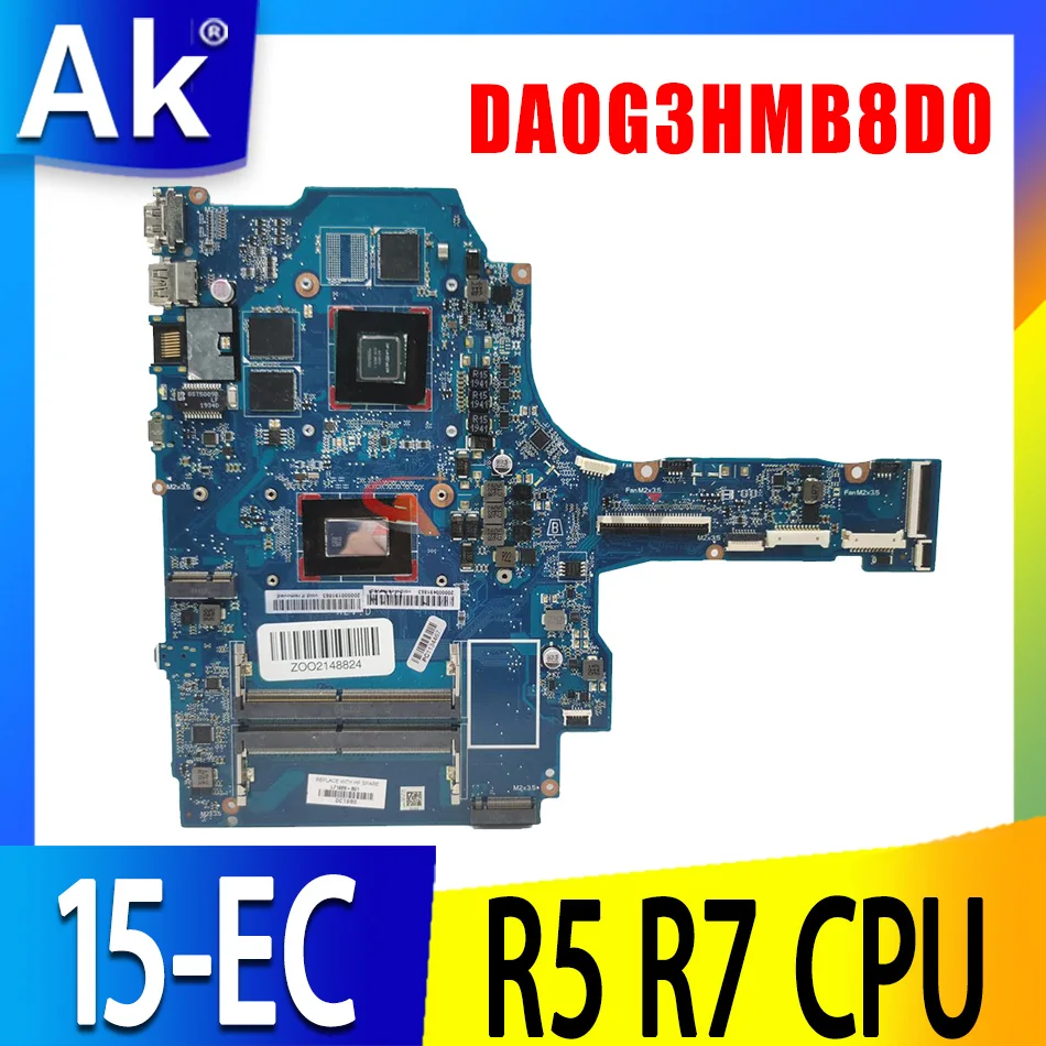 

DA0G3HMB8D0 G3HA Motherboard For HP Pavilion 15-EC 15Z-EC Laptop Motherboard Mainboard R5-3550H R7-3750H CPU GPU:GTX1050 DDR4