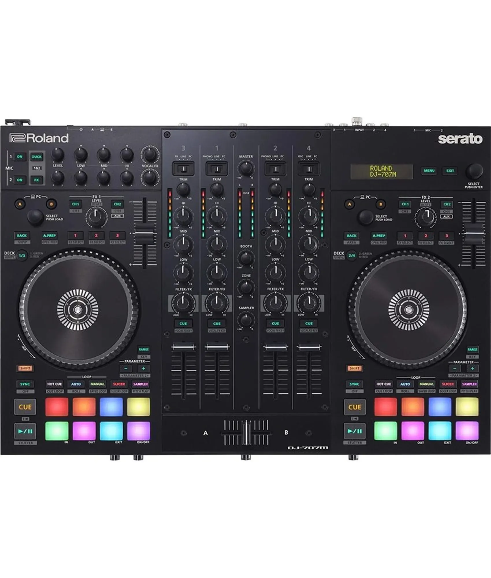 

DJ-707M 4-колодный контроллер с барабанной машиной и голосовым трансформатором