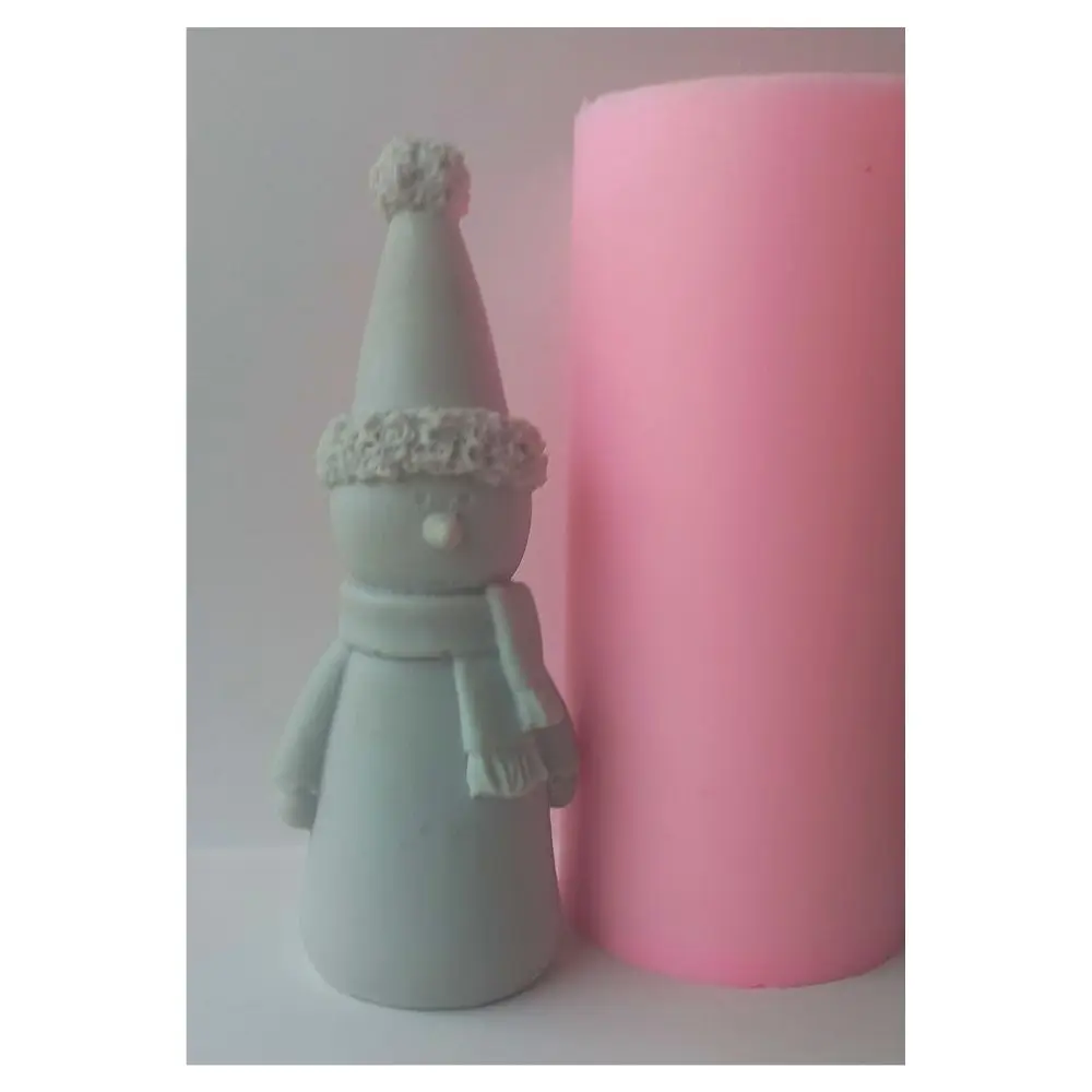 

Snowman candle silicone mold candle molds decoration Christmas New Year decorative hobby making tools art craft