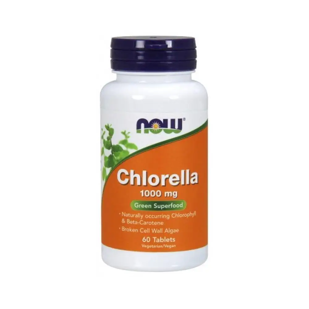 БАД Нау Водоросль Хлорелла Now Chlorella 1000 мг 60 таблеток |