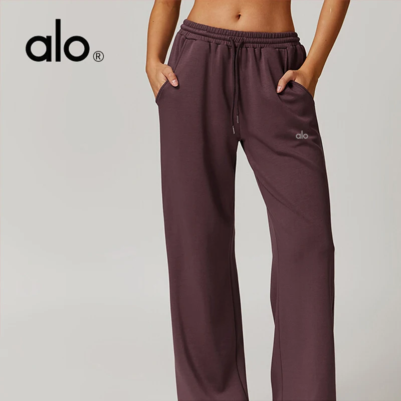 Женская одежда для йоги в стиле ALO драпированные спортивные брюки абрикосового