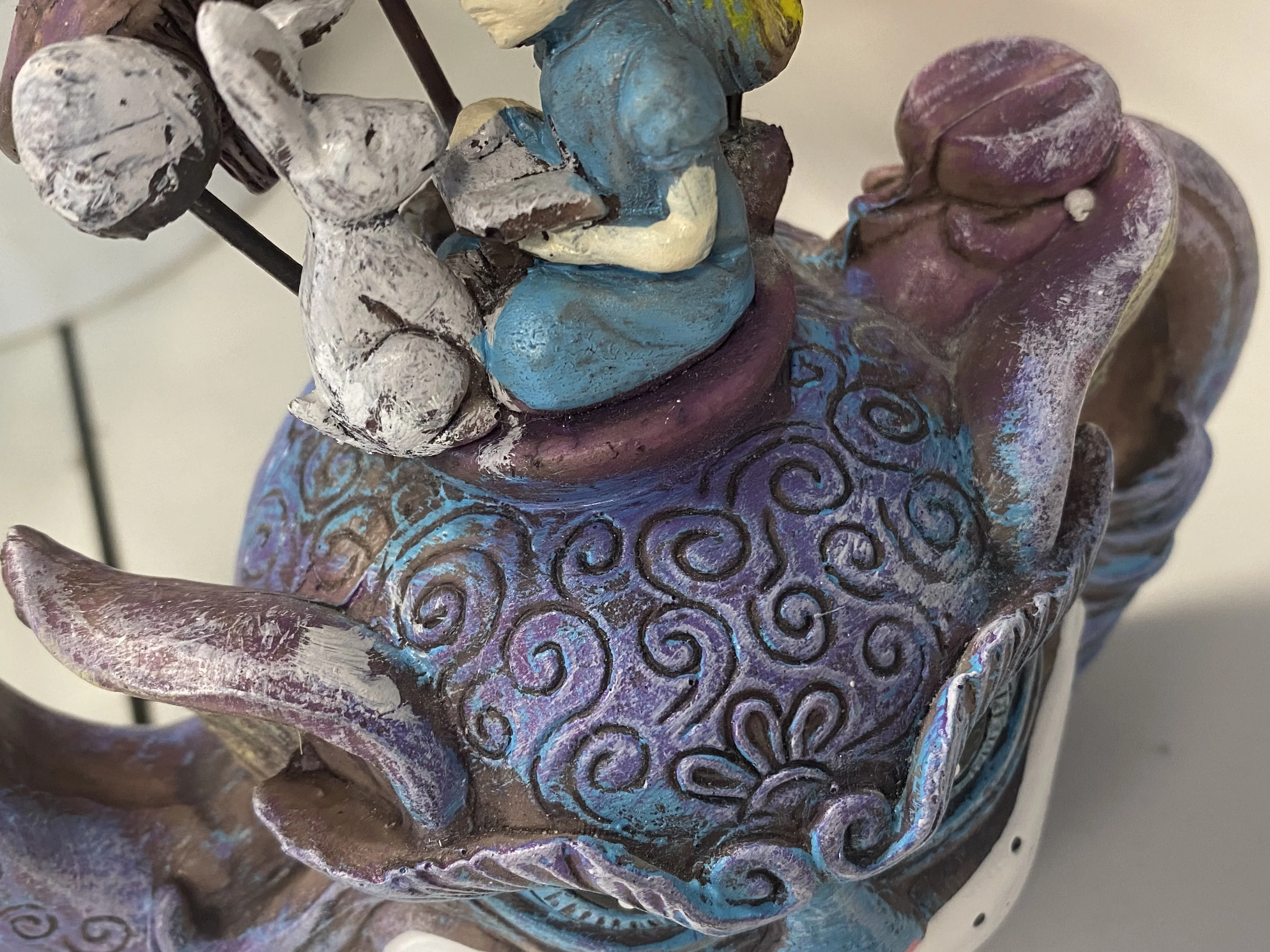 15 см чайник ручной работы в виде кошки дьявола креативные настольные украшения