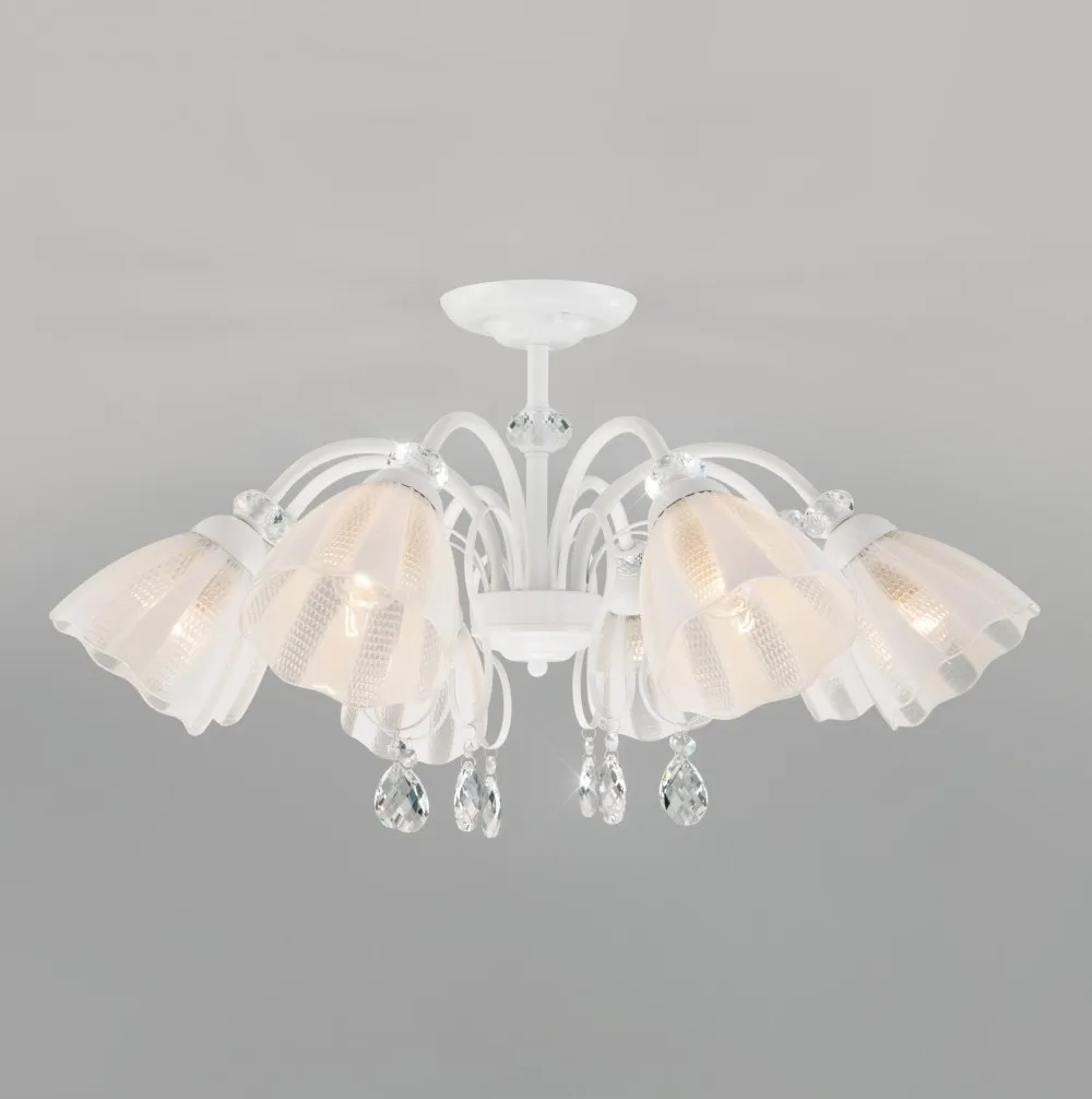 Eurosvet Потолочная люстра со стеклянными плафонами 30155/8 белый a045311