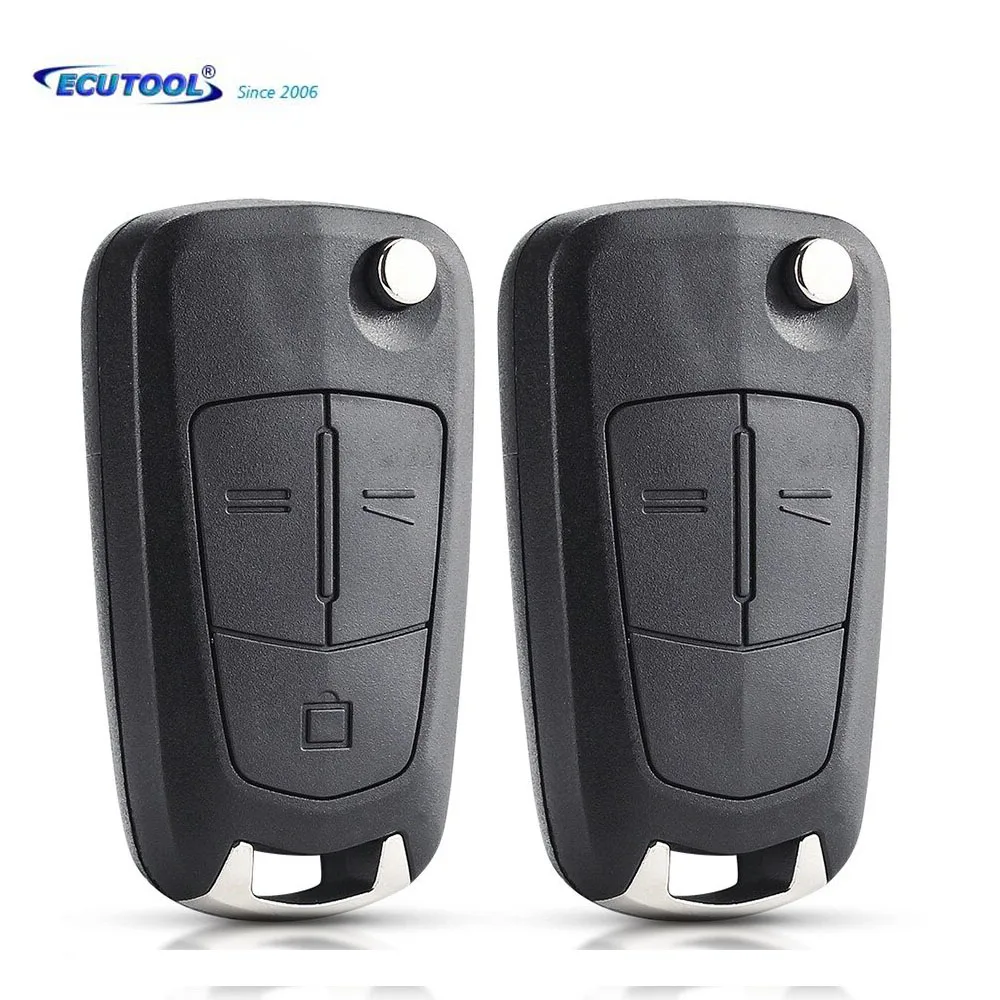 

ECUTOOL HU43/HU100 Folding Car Key For Opel Vauxhall Astra H Corsa D Vectra C Zafira Astra Vectra Signum 2/3 Bottons