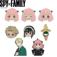 hot anime spy x family brooch loid forger twilight yor forger anya forger cute characters brooch for cosplay prop lapel jewelry