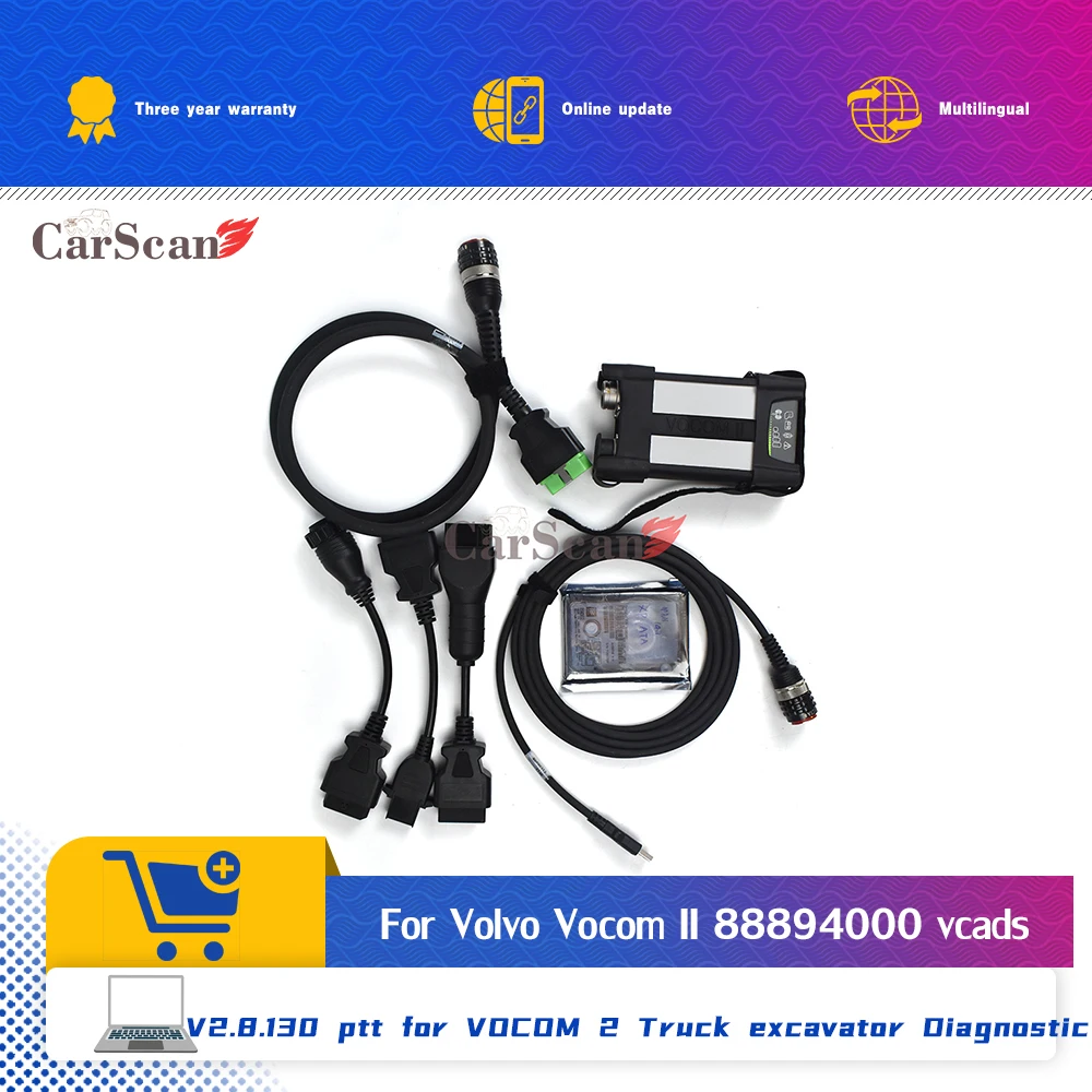 Для Volvo VOCOM 2 VOCOM 1 PTT 2,8 для volvo VCADS vocom II 88890400 Премиум технологический инструмент для VOVLO грузовик excavotor диагностический инструмент