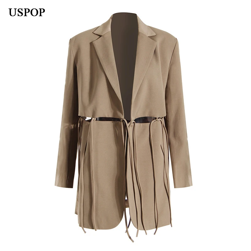 

USPOP Autumn Coat Women Premium Cutout Lace-Up Suit