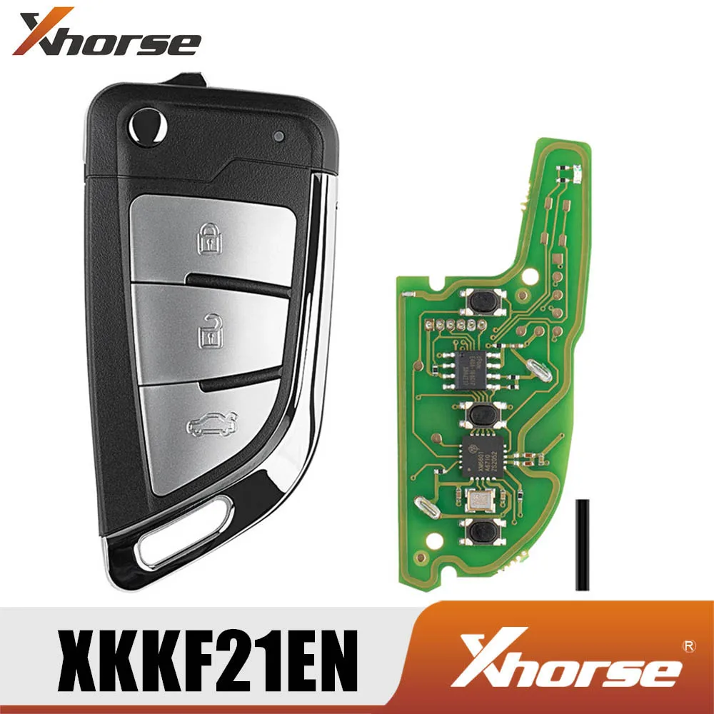 

10 шт./лот Xhorse XKKF21EN 3-кнопочный складной проводной пульт дистанционного управления VVDI Автомобильный ключ для VVDI Key Tool / VVDI2 / VVDI Mini / Key Tool Max