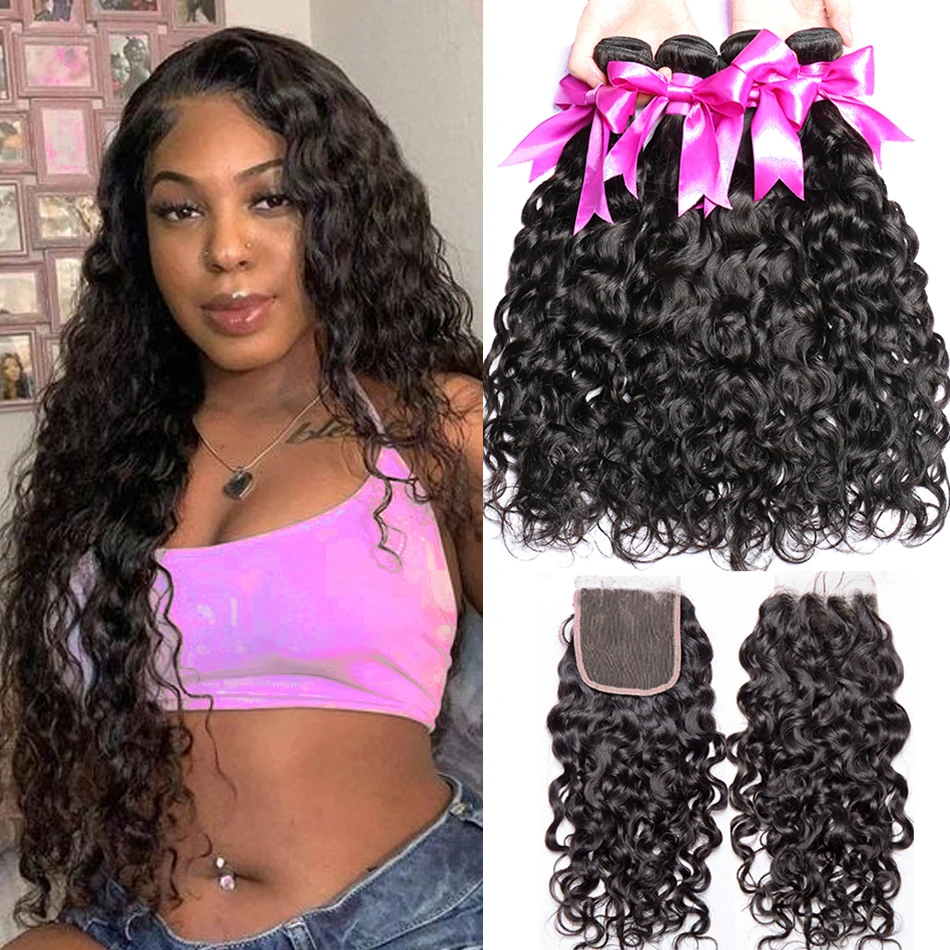 Волпряди 12AWater с застежкой мокрые и волнистые натуральные вьющиеся свободные