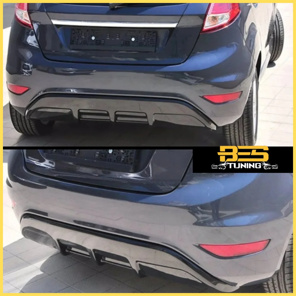 Car Rear Bumper Lip Diffuser Spoiler Rear Side Splitters Flaps For Ford Fiesta 08-17 Chassis Spoiler Deflector Durable